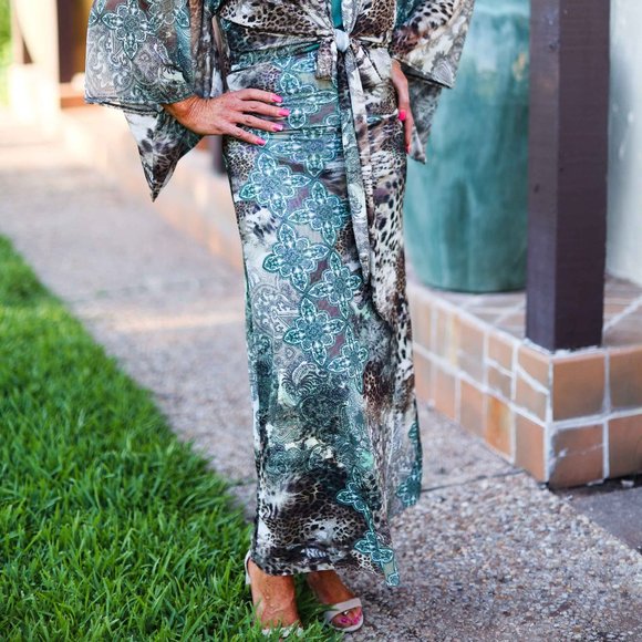 NWT Save The Faith Animal Medallion Long Reversible Skirt/Dress - Picture 7 of 12